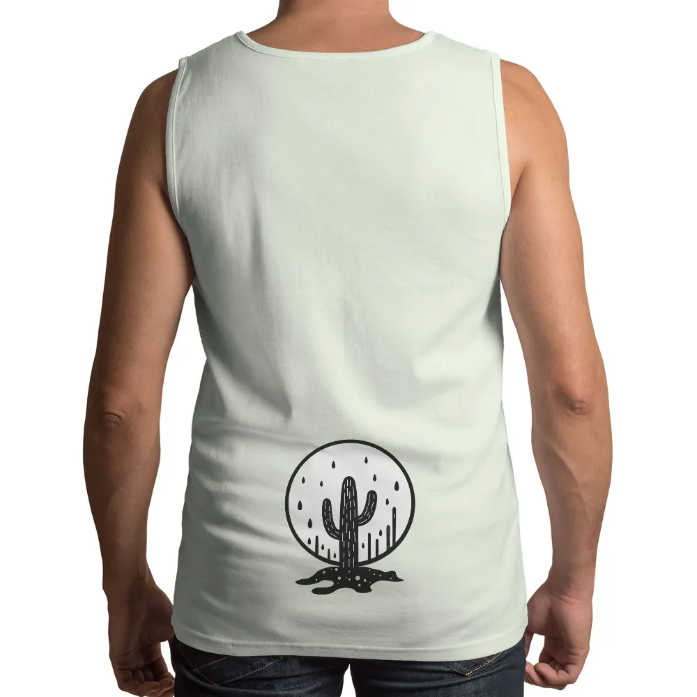 TShirt Design: Resilient Cactus Under the Moon|military desert tan t shirts