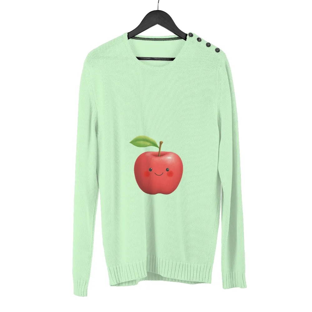 Graphic Tees: Cheerful Apple Face - Spread Joy Everywhere|shirts to match sun club dunks