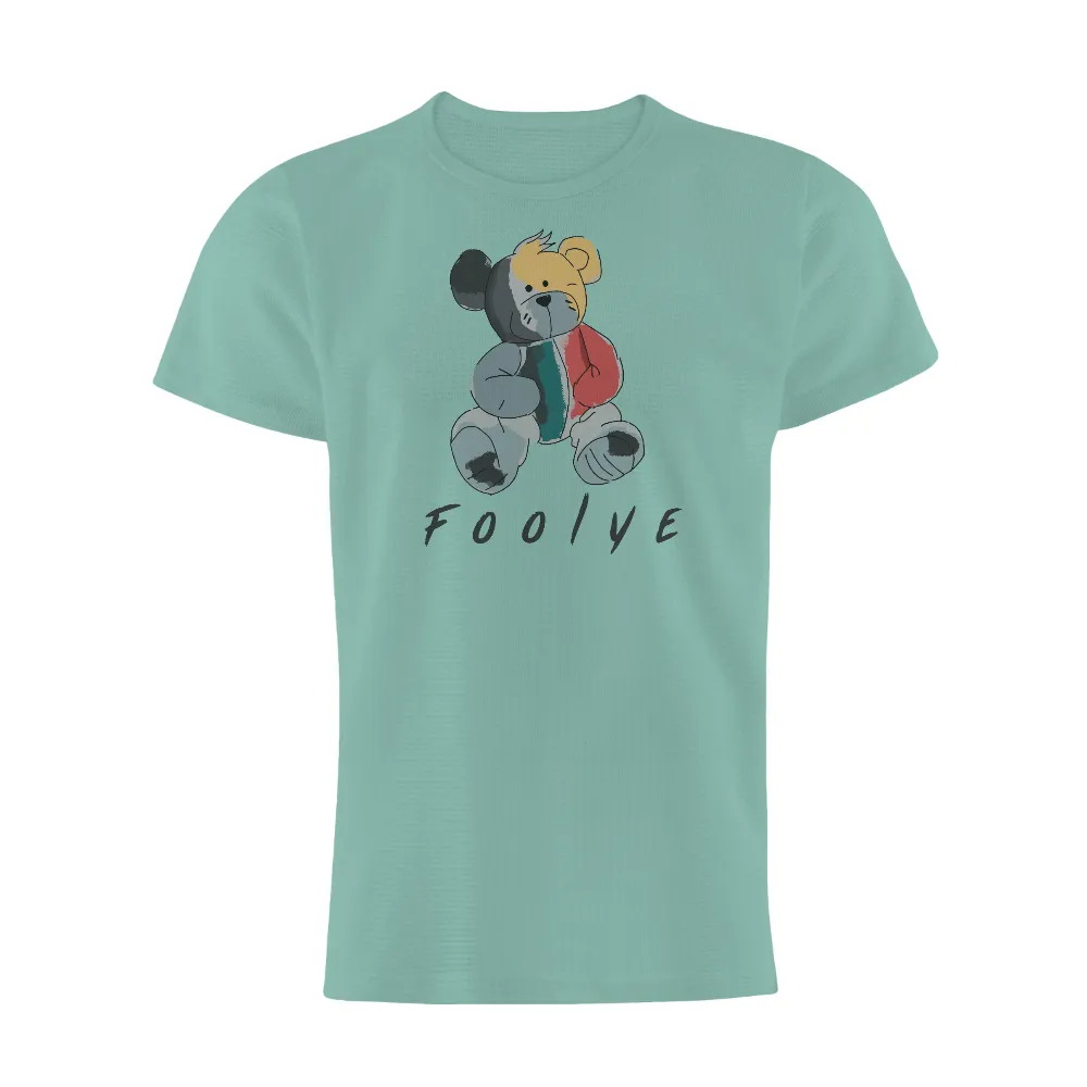 Fooly Teddy Bear: A Vintage-Inspired T-Shirt Design|70s retro button up shirt