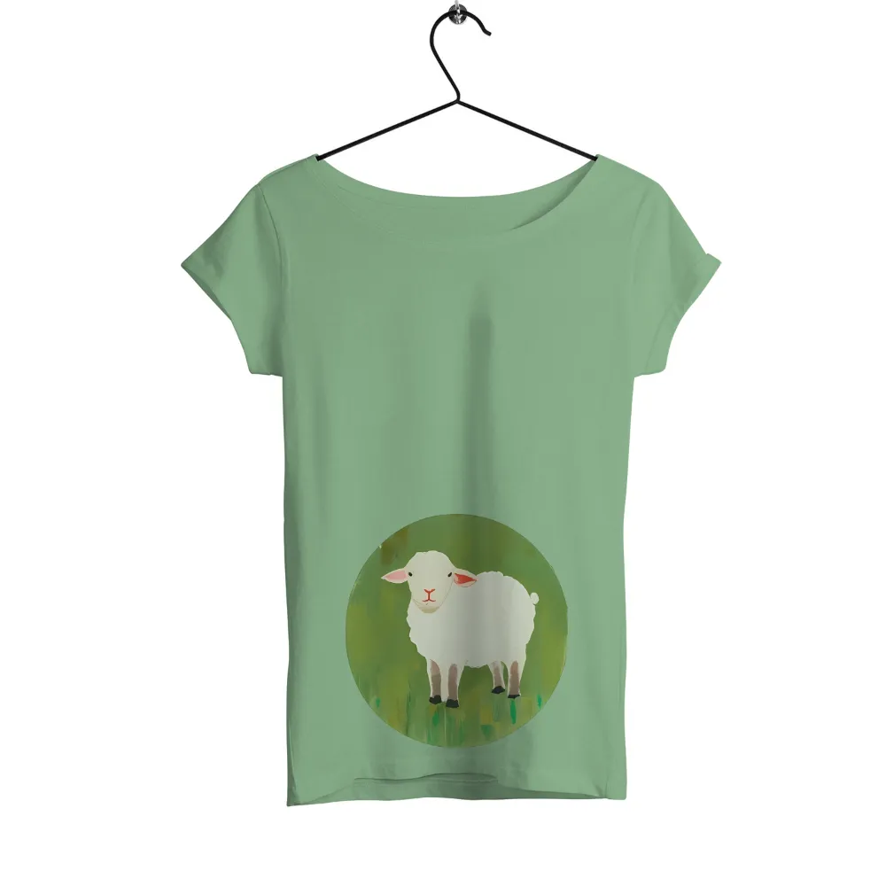 TShirt Design: Minimalist Sheep in a Green Field|roblox t shirt green bacon