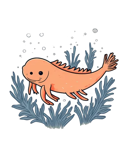 Graphic Tees: Enchanted Axolotl Adventure