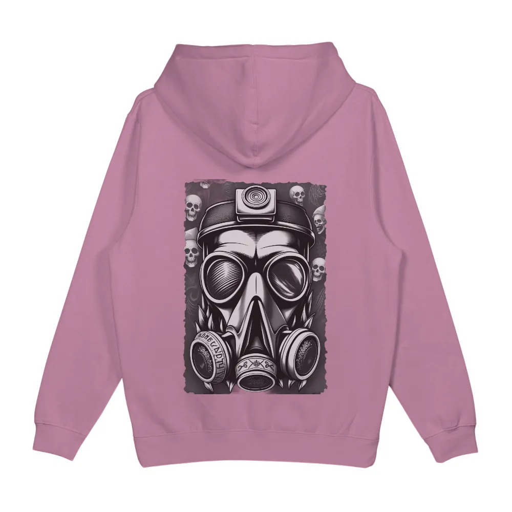 T-Shirts Pattern: Gas Mask & Skulls - Resilience and Survival|Figure in gas mask