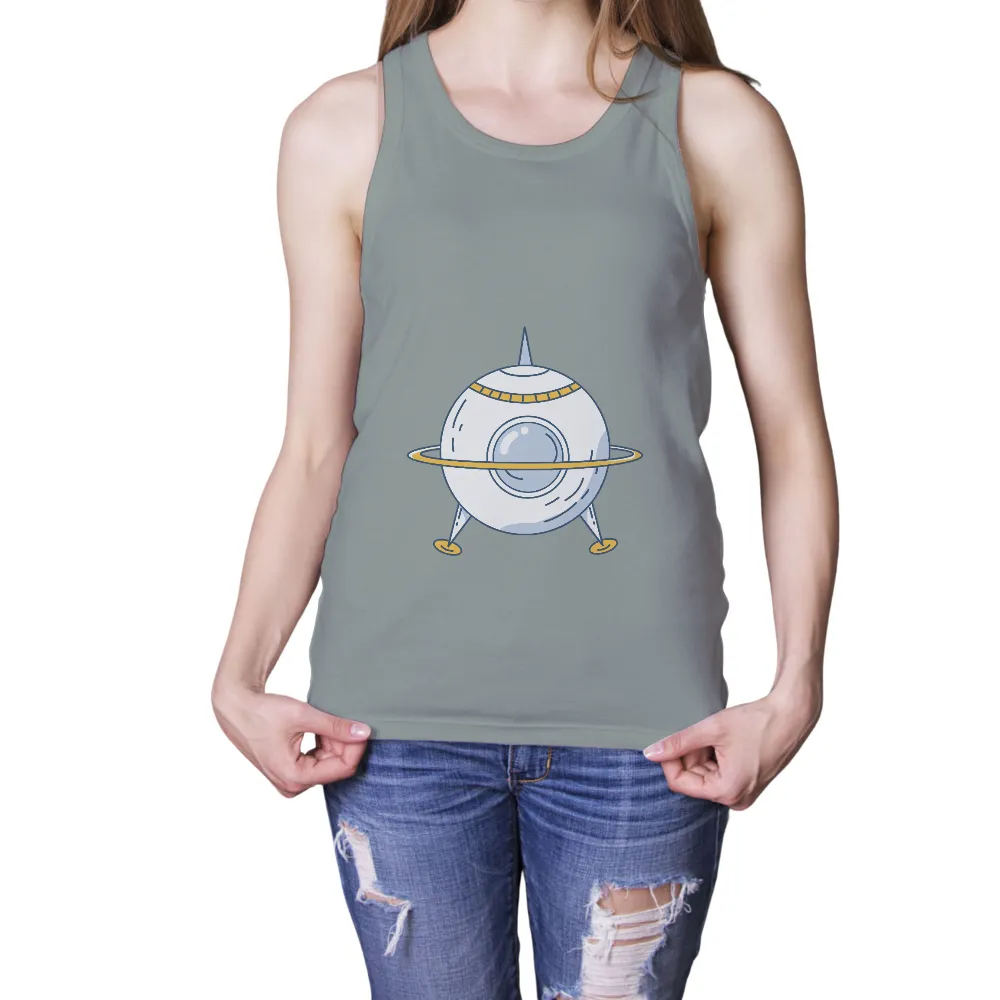 Retro-Futuristic Spaceship T-Shirt Printing - Explore the Unknown|adventure time shirt sex