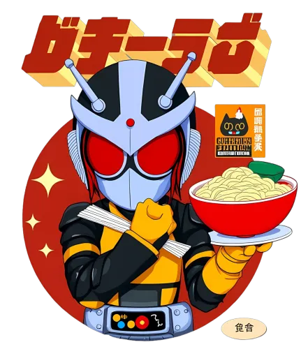 Graphic Tees: Heroic Noodle Lover - Anime Pop Culture