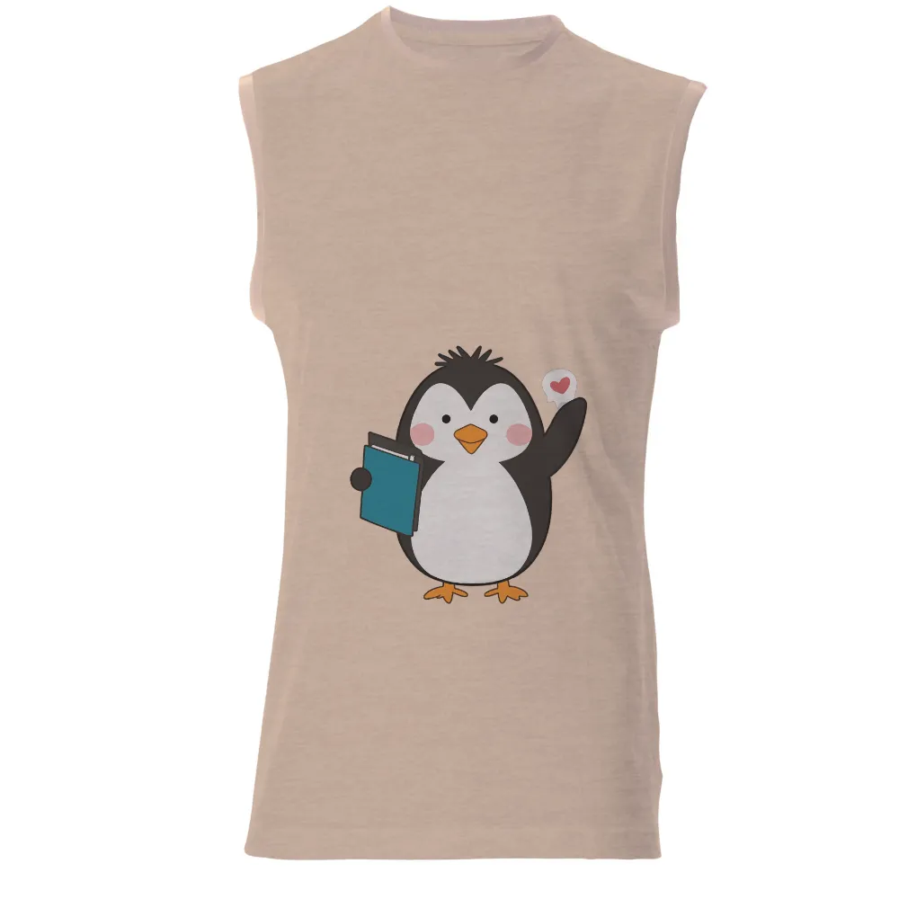 T-Shirts Design: Percy the Penguin - Book Lover Adventure|i heart hot moms shirt danny duncan