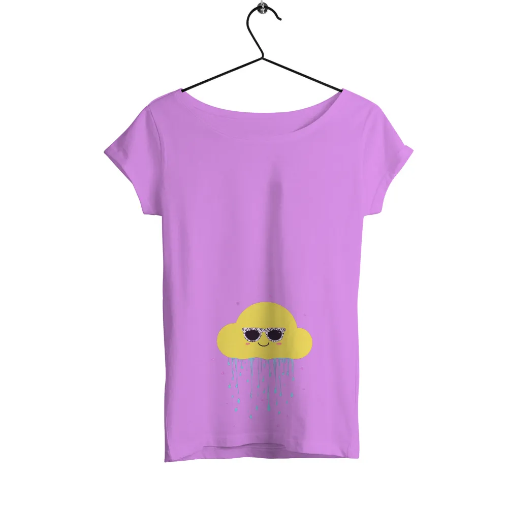 TShirt Printing: Cheerful Cloud with Sunglasses - Whimsical and Joyful Design|happy crimus it's chrismun