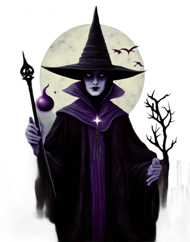 Shirts Graphic Tees: Witch in the Night - Artistic Design