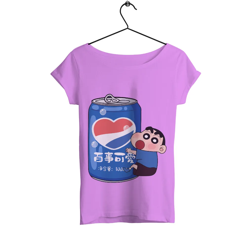 T-Shirts Design: Shin-chan's Magical Soda Adventure|sunlight magic print shirt