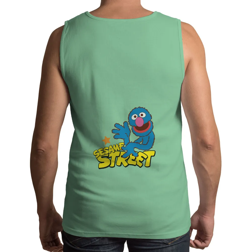 Customized Tee Shirts: Grover's Joyful Wave from Sesame Street|splatoon 2 splatfest super star t shirt