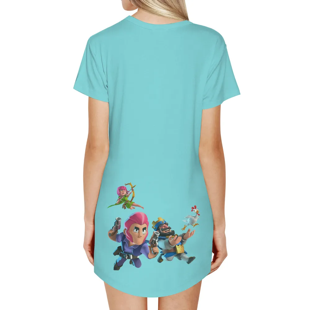 Customized Tee Shirts: Clash Royale Characters - Archers, Kings, and Chickens|prices chicken coop shirt