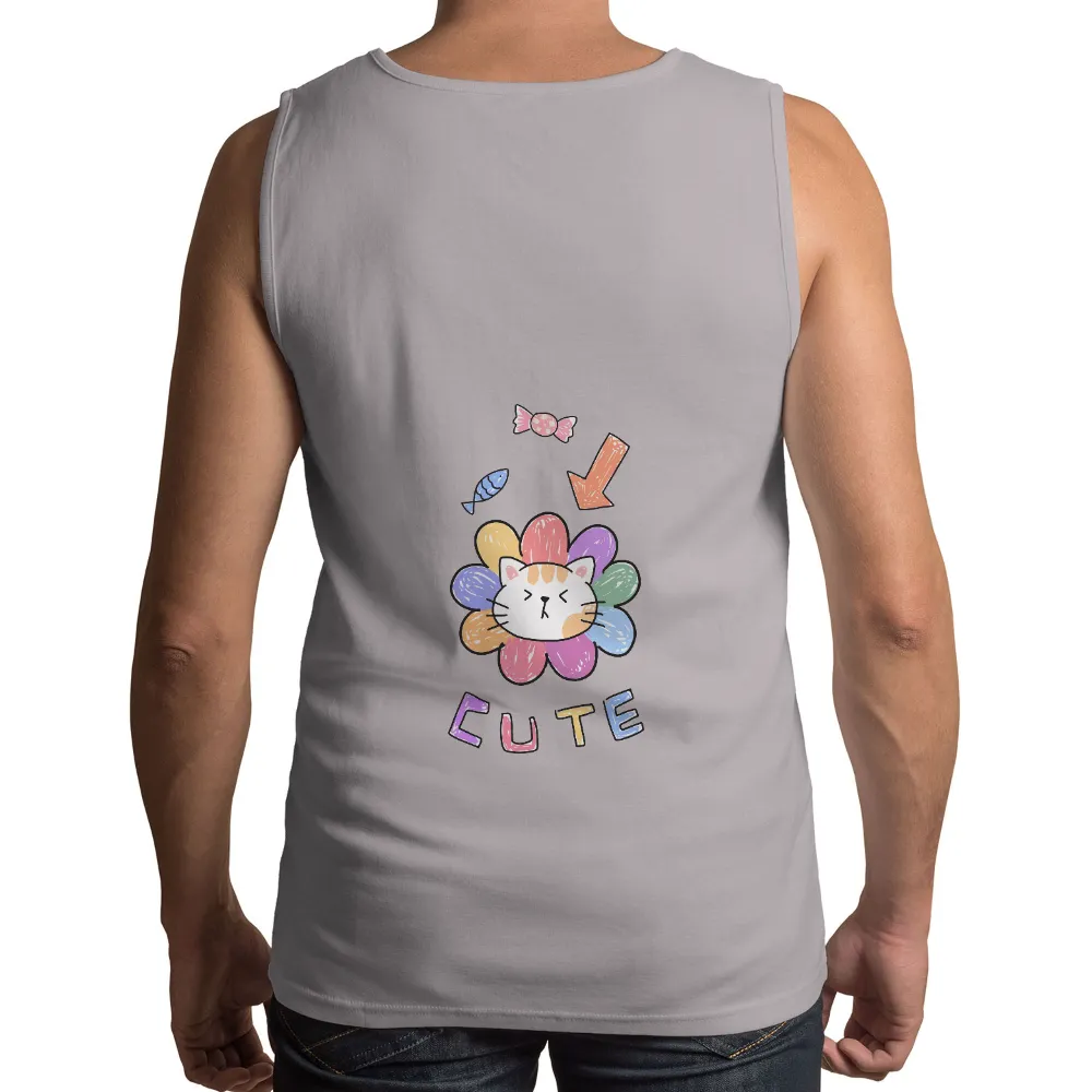 TShirt Printing: Whiskers' Dreamy Floral Halo - Cute and Colorful|cute teacher valentine shirts