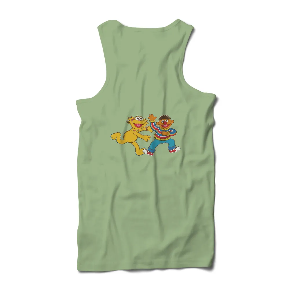 Custom T-Shirt Printing: Spread Joy with Zoe and Ernie from Sesame Street|top gun vintage shirt