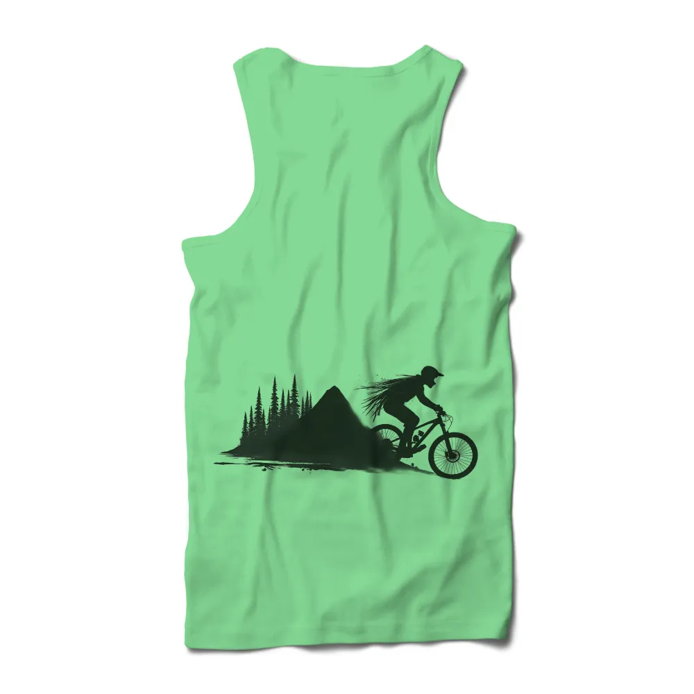 Tee Shirt Printing: Night Rider Adventure - Mountain Biking in Moonlight|reign forest fronds camp shirt