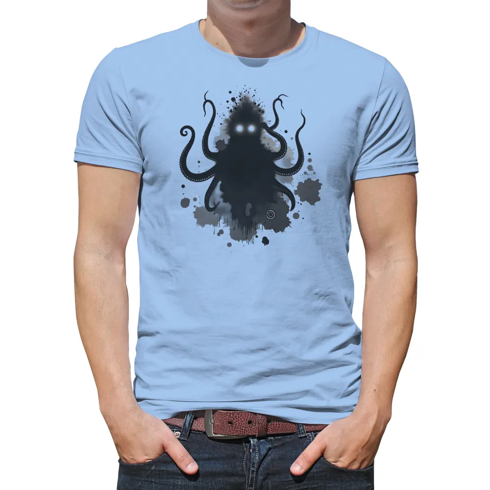 T-Shirts Design: Shadow Octopus - Artistic Mystery|bleach silhouette shirt