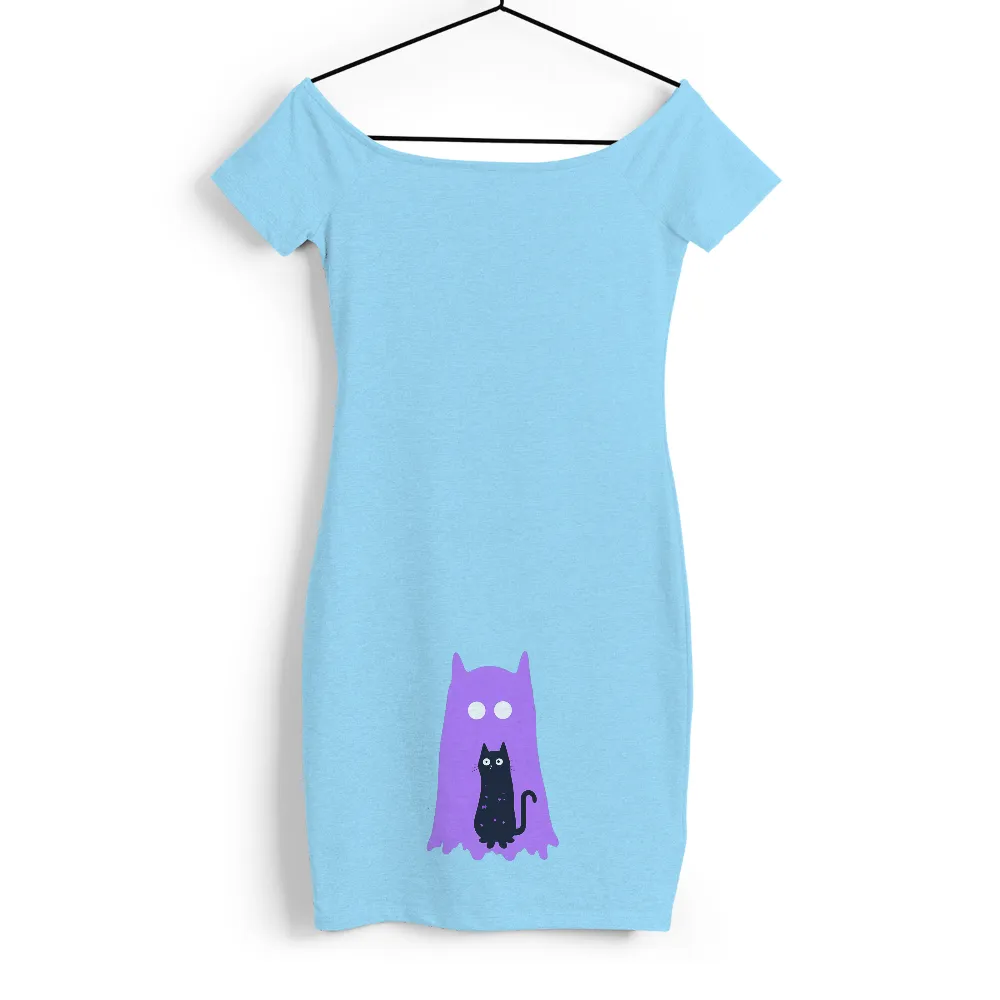 TShirt Design: Ghostly Black Cat Adventures|forest doraemon t shirt