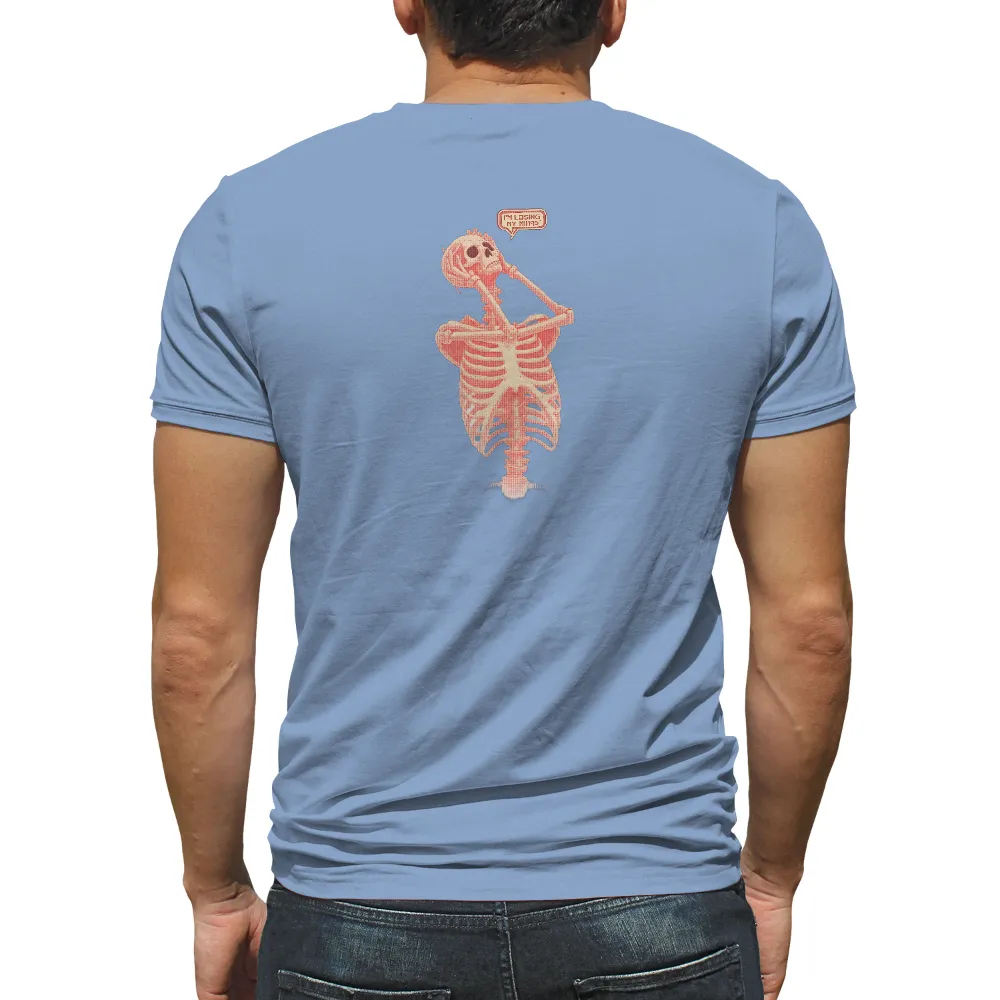 T-Shirt Printing: Skeleton Expressing Modern Stress|skeleton roblox t shirt