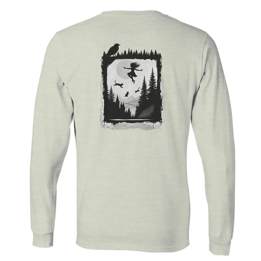 Graphic Tees: Luna's Midnight Adventure - Night, Moon, Cats, Castle|whitetails men's camp night berber lined hooded flannel shir