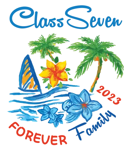 T-Shirt Printing: Class Seven Forever Family Tropical Paradise