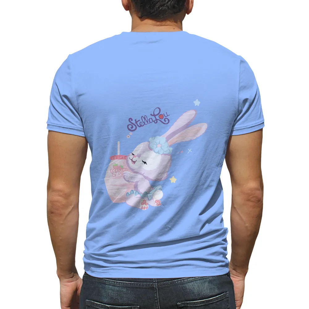 Tee Shirts Printed: Stella Bunny's Whimsical Joy|bunny kisses shirt