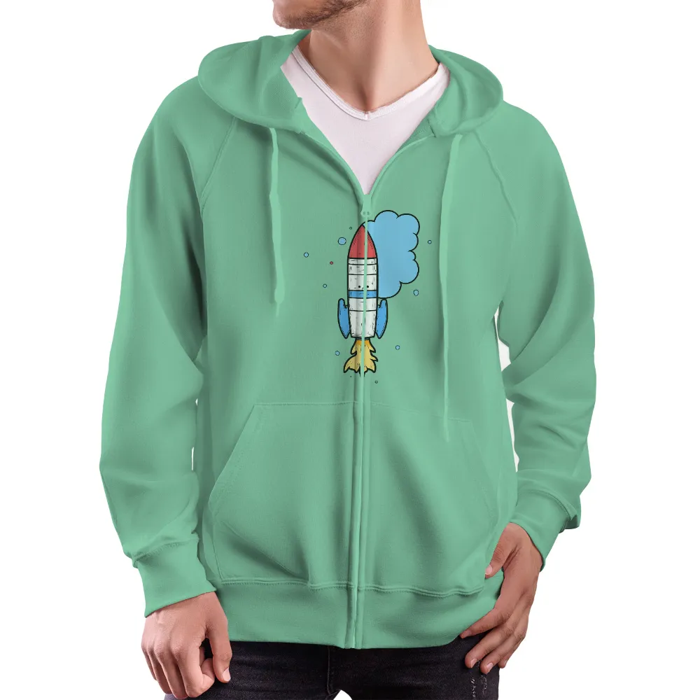 Cute Rocket Tee Shirt Printing: Embrace the Spirit of Exploration|cartoon character with star on shirt