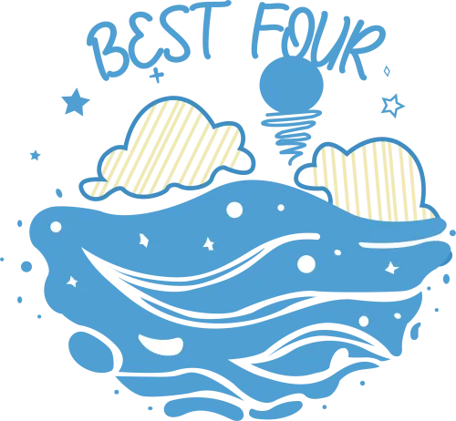 Customized Tee Shirts: Best Four Friendship Wave