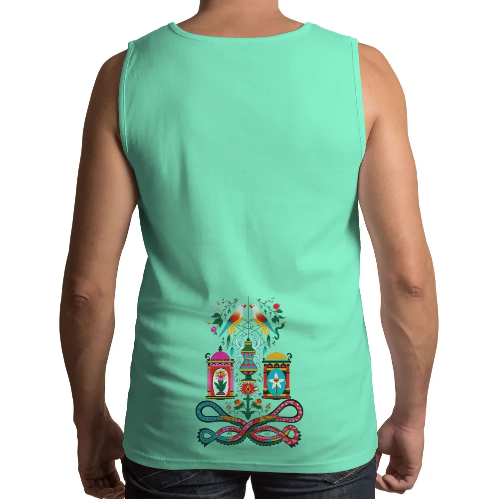 T-Shirt Printing: Cultural Symbols of Unity and Prosperity| Detailed vase