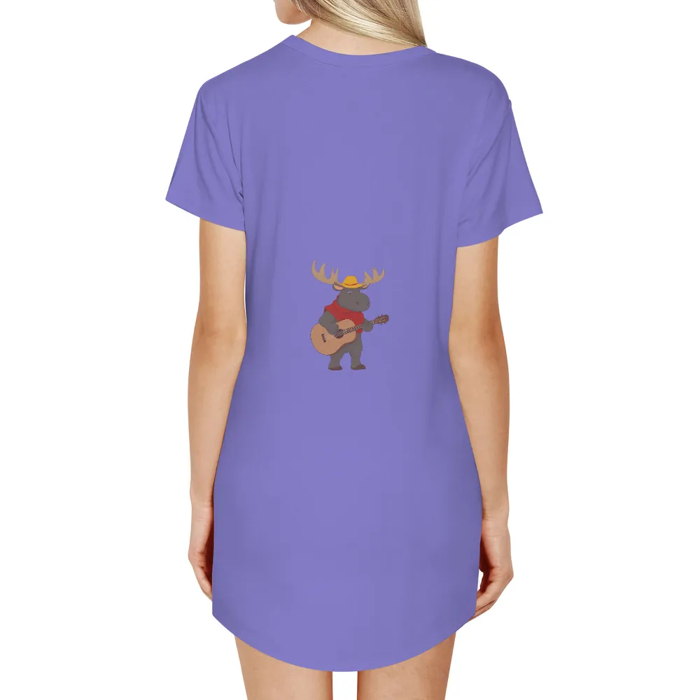 T-Shirts Pattern: Melody the Moose Plays Guitar|roxy music t shirts sale