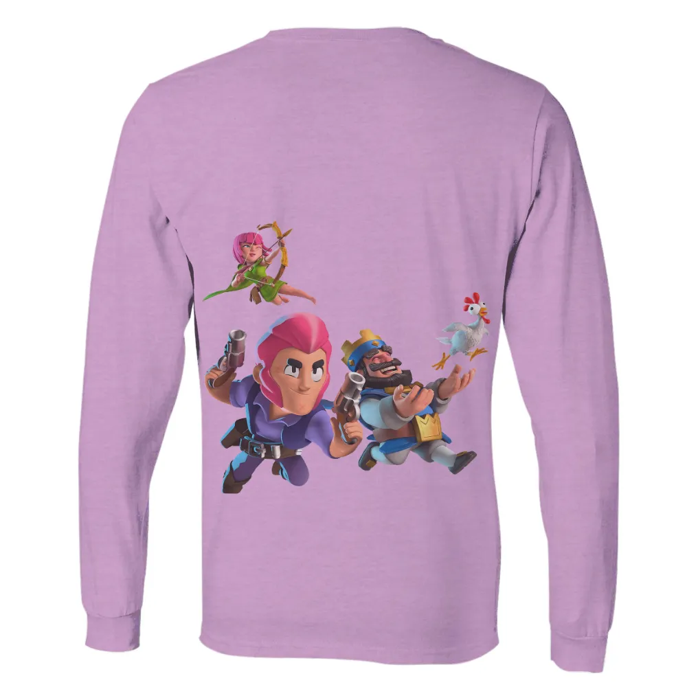 Customized Tee Shirts: Clash Royale Characters - Archers, Kings, and Chickens|battle eleven shirt