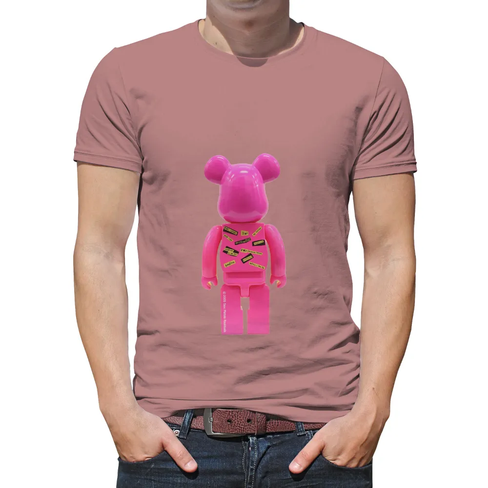 T-Shirts Design: Pink Bear Pop Culture Rebellion|weekday journey shirt