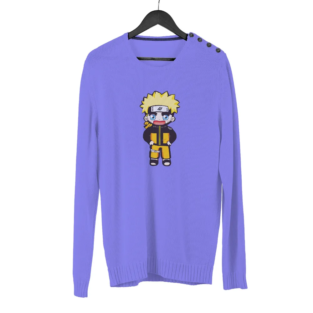 T-Shirts Custom: Chibi Naruto - Anime Inspired Design|men's art cotton colorful printed loose casual shirts