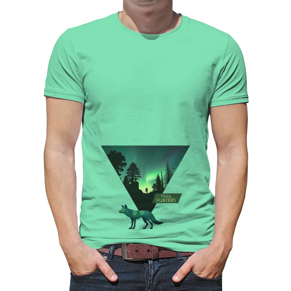 Trail Hunters T-Shirt Printing: Adventure Under the Aurora|adventure time dancing with monsters shirt