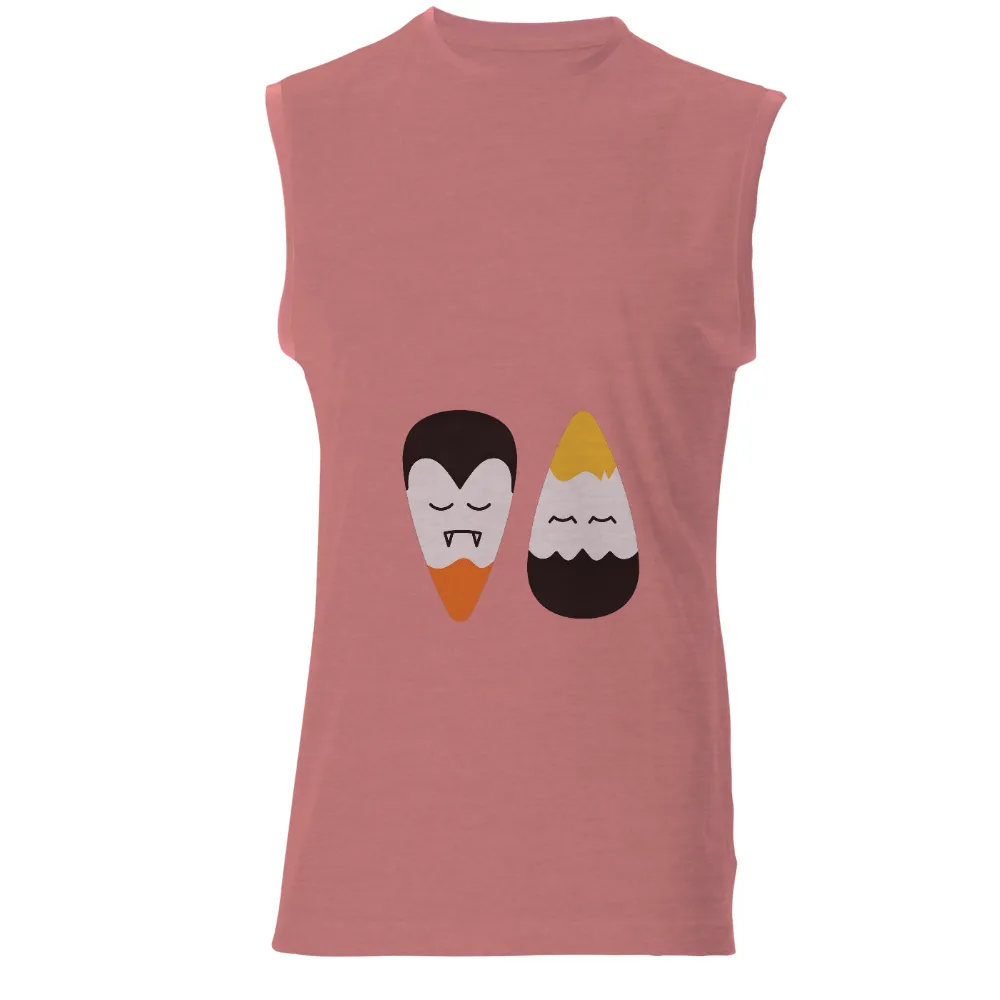 Customized Tee Shirts: Halloween Vampire and Ghost - Funny & Whimsical Design| Closed eyes