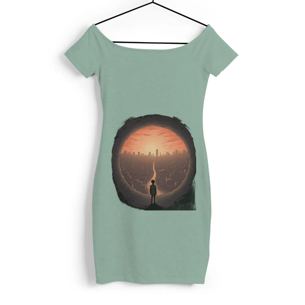 TShirt Printing: Solitude Amidst Urban Chaos - Life Theme|simplicity tee shirt pattern