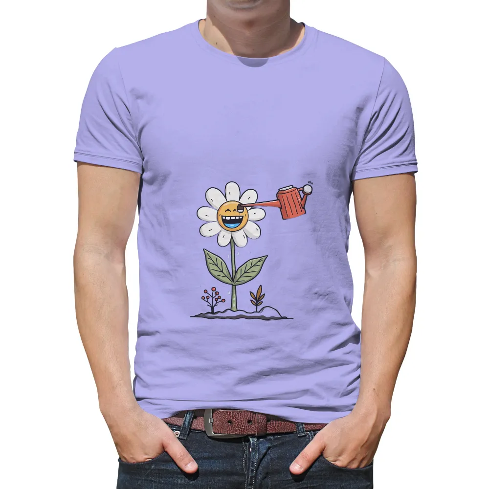 Custom T-Shirt Printing: Spread Joy with Daisy - Happy Flower Design|twzh women butterflies daisy graphic print short sleeve t sh