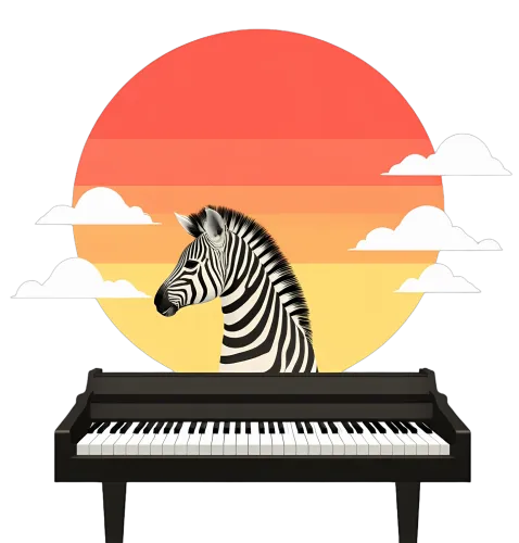 Custom T-Shirt Printing: Melody's Piano Serenade Under the Sunset