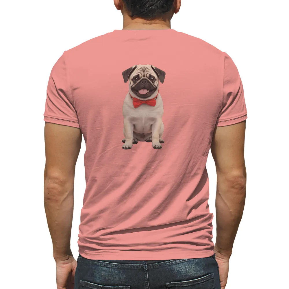 Shirts Graphic Tees: Max the Pug with Red Bow Tie|cute tie dye shirt patterns