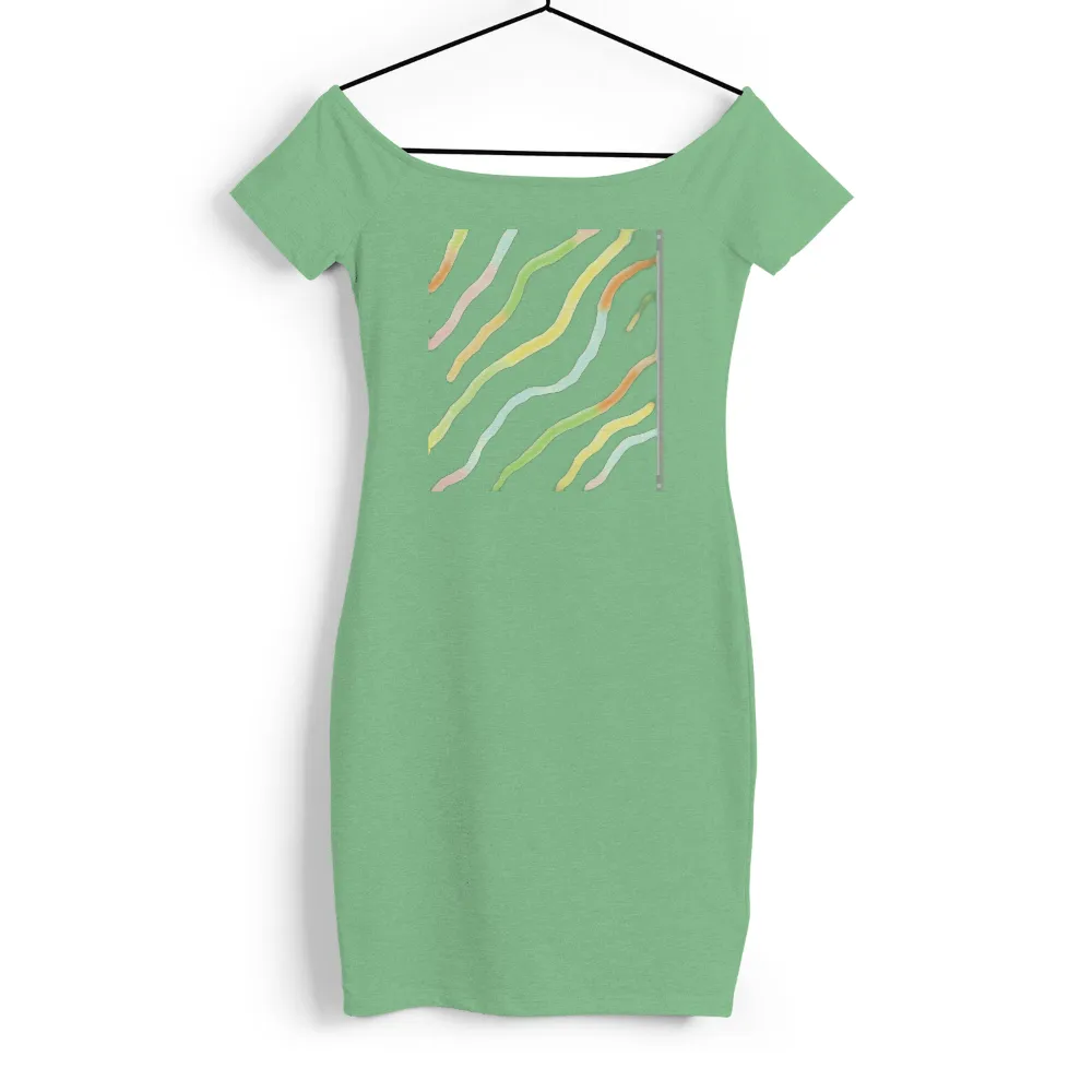 TShirt Printing: Vibrant Wavy Lines - Artistic Emotions|al diaz artist