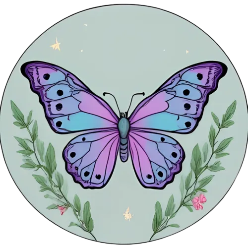 Custom Tee Shirts: Aurora's Transformation - Artistic Butterfly Design