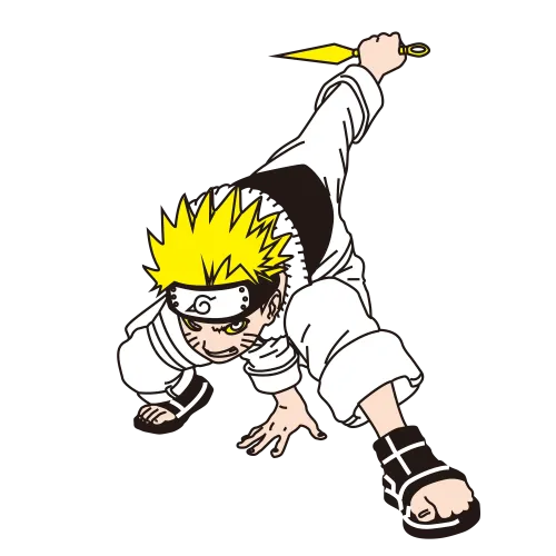 TShirt Design: Naruto's Determination - Anime Ninja Spirit