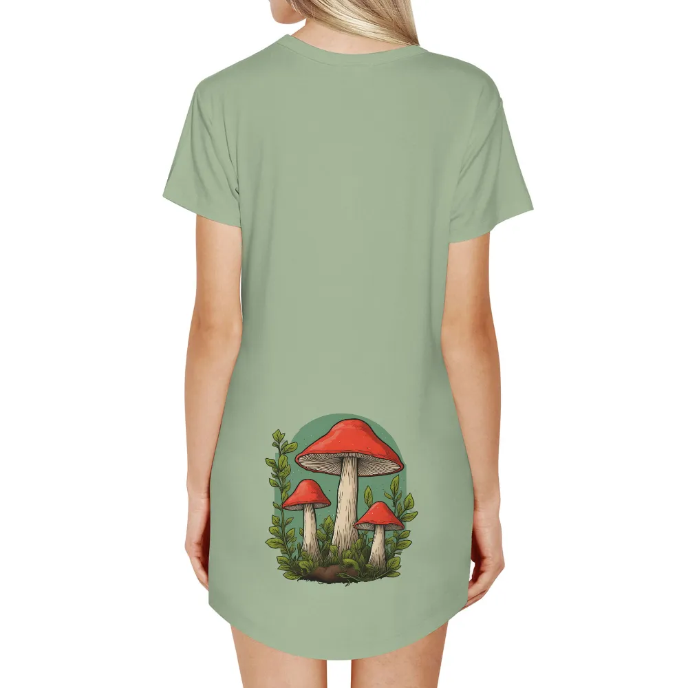 Graphic Tees: Enchanted Forest Mushrooms - Artistic Nature Design|earth day 2022 shirt