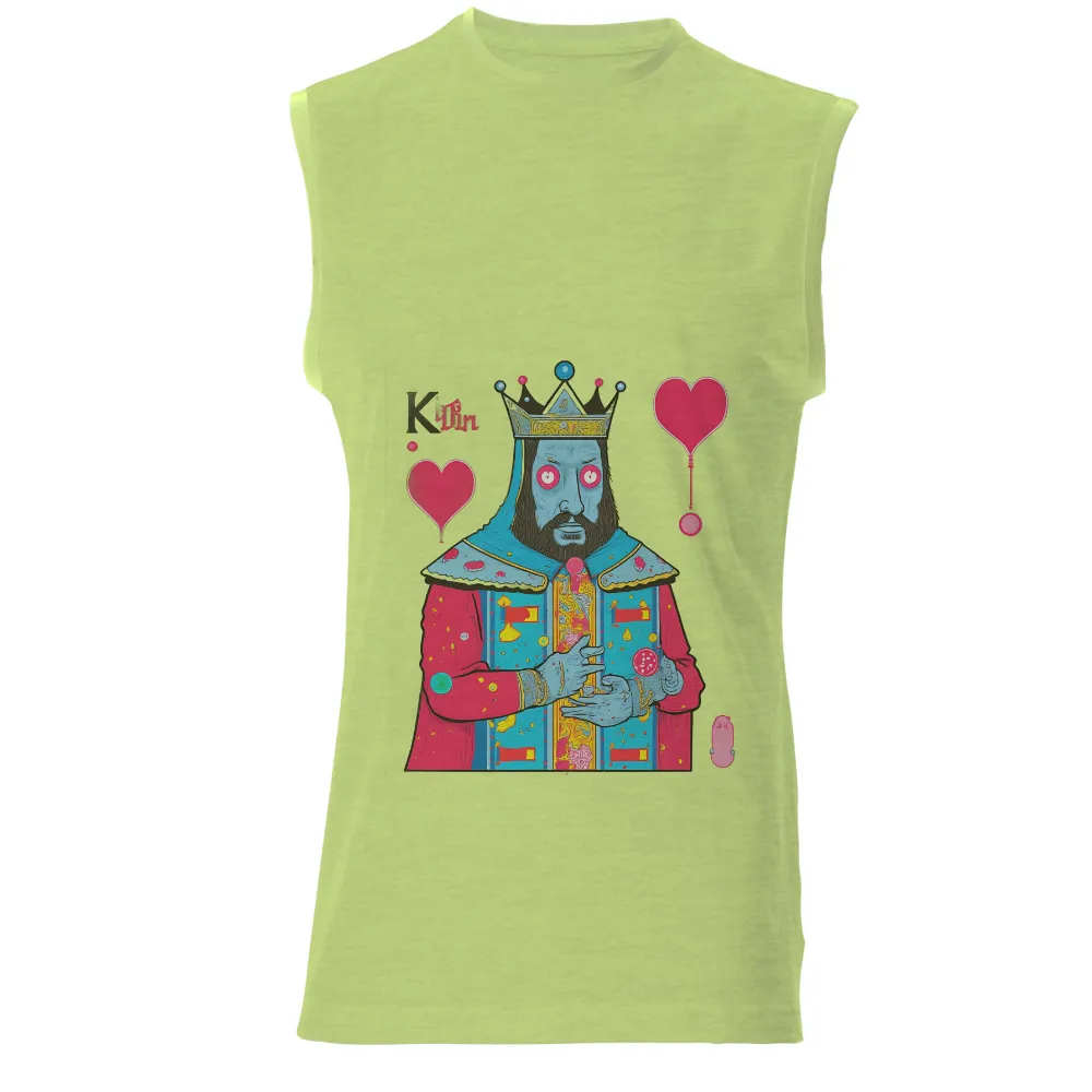 King of Hearts Design: Blending Medieval Royalty with Modern Art|t shirt queen king prince