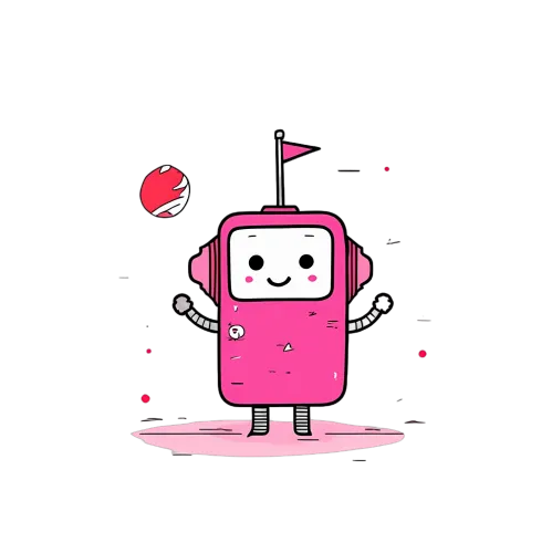 TShirt Printing: Pink Robot Space Adventure - Cyberpunk Design