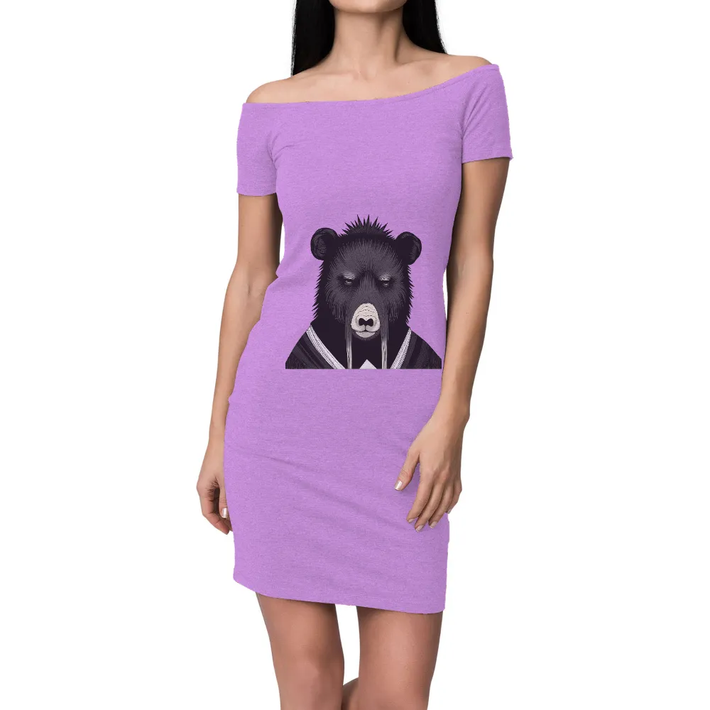 Custom T-Shirt Printing: Sophisticated Bear in a Tuxedo|bear with deer antlers t shirt