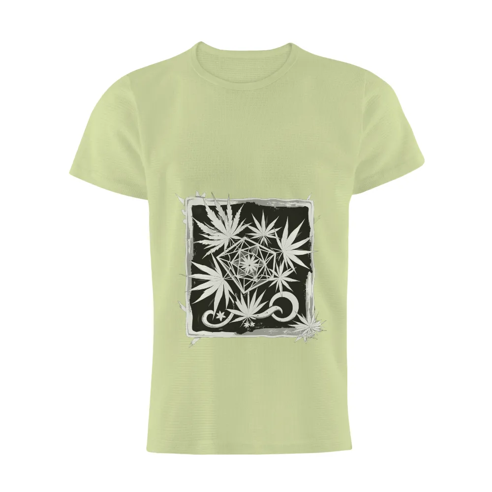 T-Shirt Printing: Sacred Geometry and Nature in Monochrome|monochrome shirt