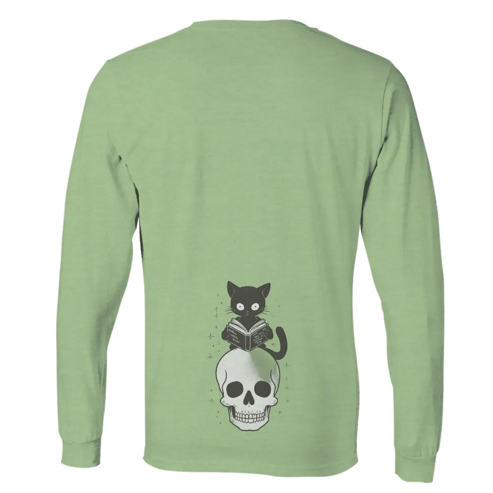 T-Shirt Printing: Whiskers the Scholarly Cat on a Skull|dallas stars capfriendly