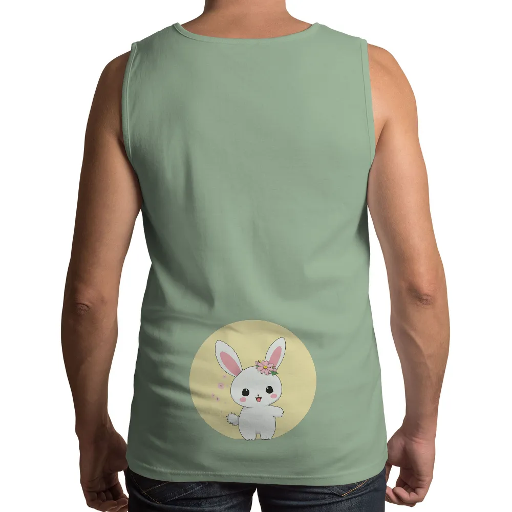 Tee Shirt Printing: Blossom the Bunny - Whimsical Spring Happiness|cute valentines day shirts for women