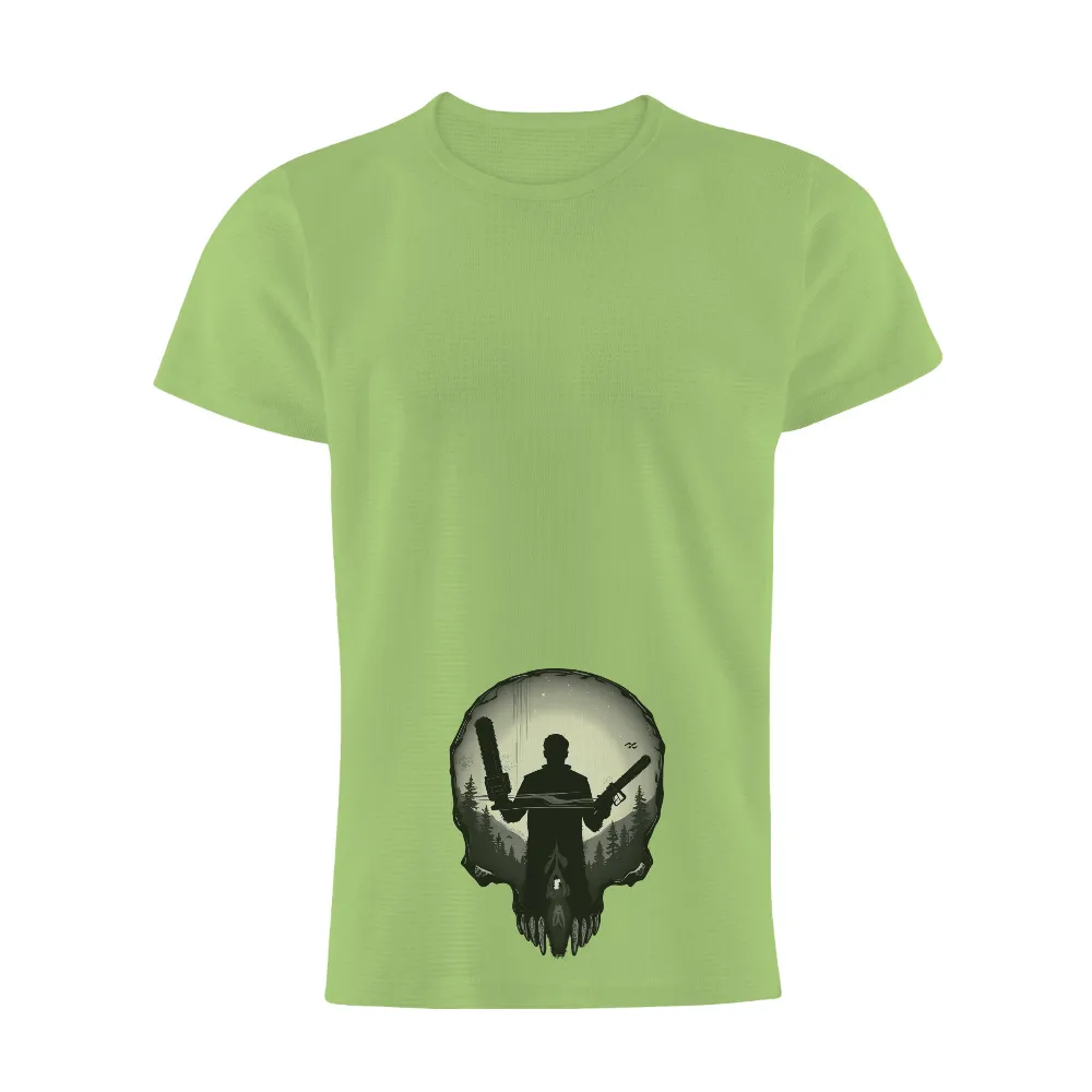 T-Shirts Custom: Nature's Guardian - Forest Protector with Chainsaws|endor forest summer camp shirt