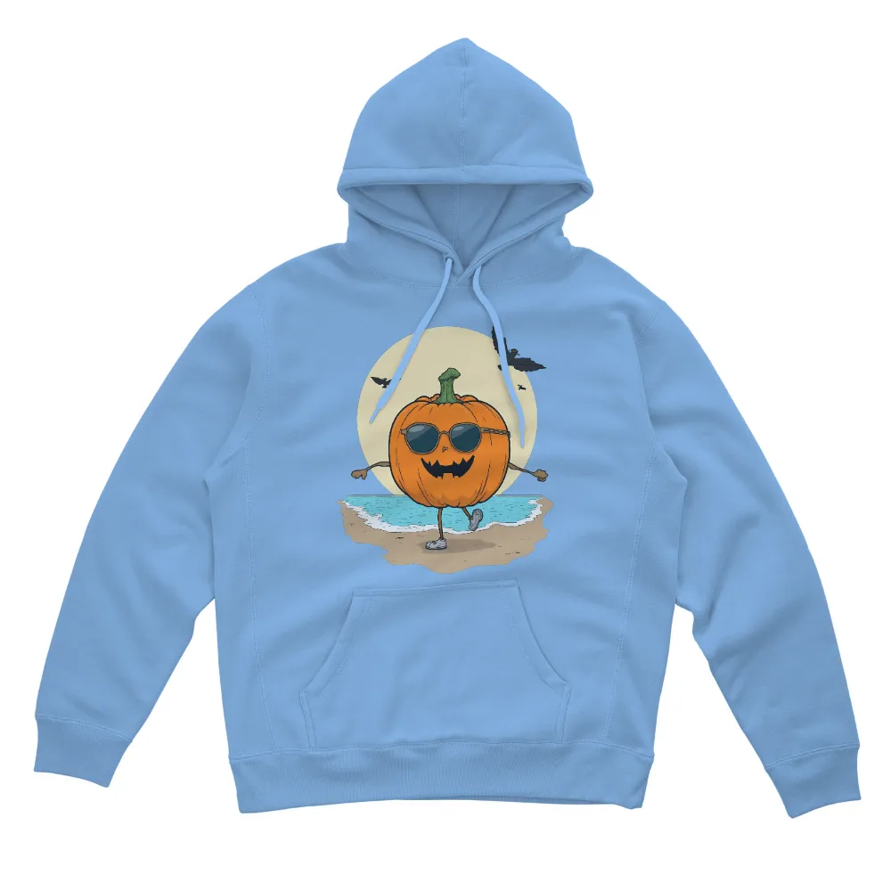 T-Shirts Pattern: Cool Pumpkin at the Beach - Halloween Night|corona find your beach t shirt