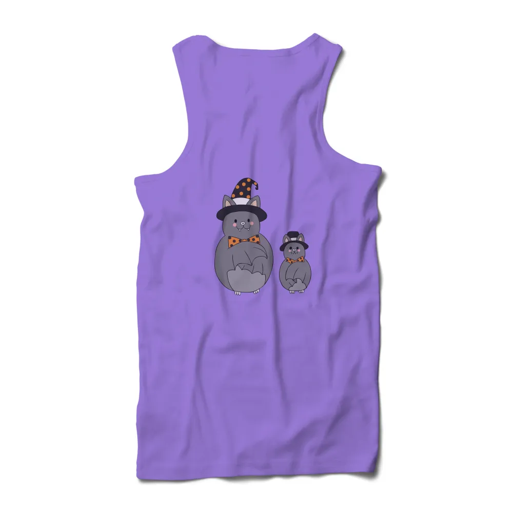 Graphic Tees: Adorable Bat Duo in Halloween Costumes|cute summer tops to wear with jeans