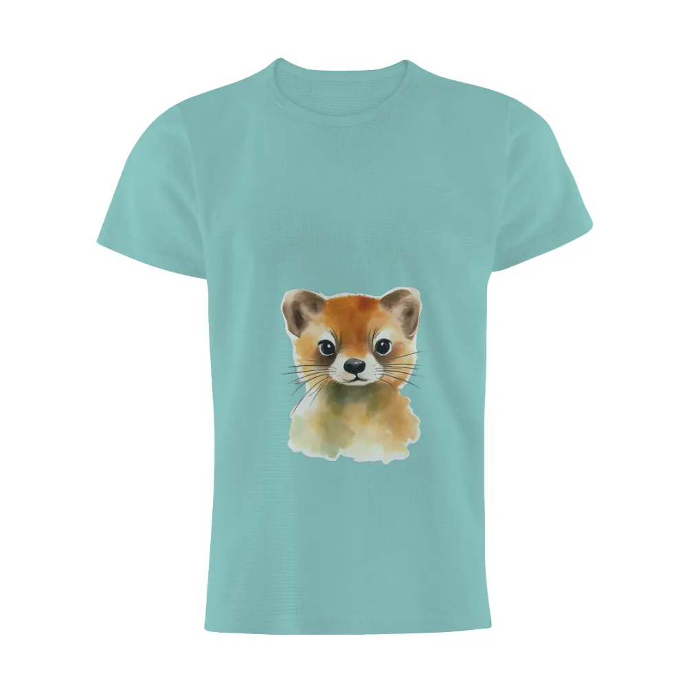 Custom T-Shirt Printing: Whimsical Fox Watercolor Design|cute summer shirts for teens